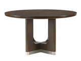 Clara Home Brown and Beige 54" Round Dining Table by Homelegance at Eve Furniture