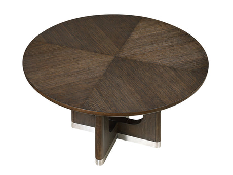 Clara Home Brown and Beige 54" Round Dining Table by Homelegance at Eve Furniture