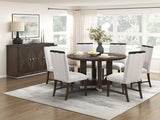 Clara Home Brown and Beige 54" Round Dining Table by Homelegance at Eve Furniture