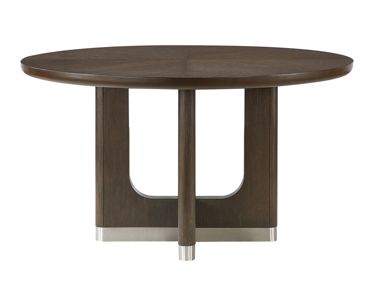 Clara Home Brown and Beige 54" Round Dining Table by Homelegance at Eve Furniture