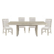 Clara Light Gray 5-Piece Expandable Dining Set by Homelegance at Eve Furniture