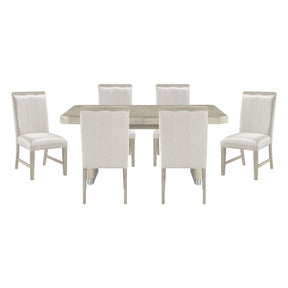 Clara Light Gray 7-Piece Expandable Dining Set by Homelegance at Eve Furniture