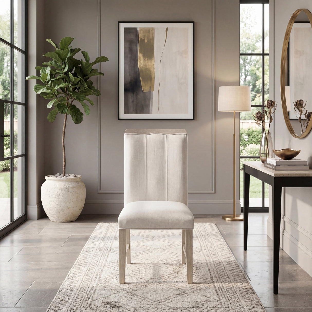 Clara Light Gray Dining Side Chair, Set of 2 by Homelegance at Eve Furniture