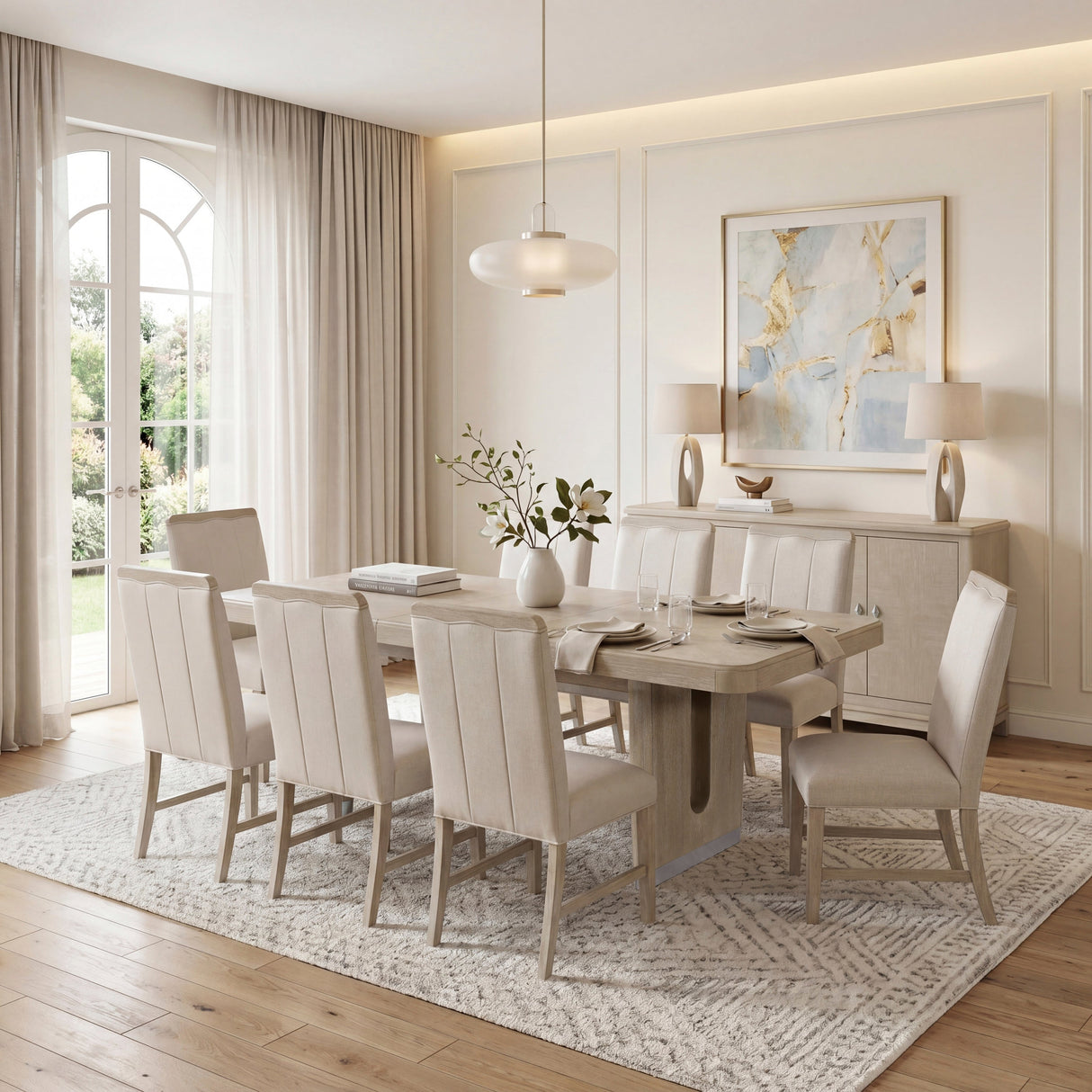 Clara Light Gray Expandable Dining Table by Homelegance at Eve Furniture