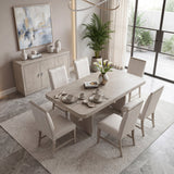 Clara Light Gray Expandable Dining Table by Homelegance at Eve Furniture