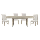 Clara Light Gray Expandable Dining Table by Homelegance at Eve Furniture