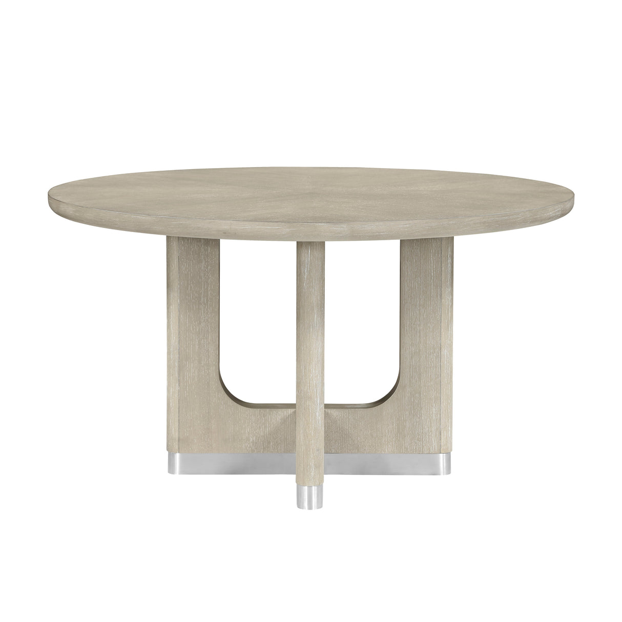 Clara Light Gray Round Dining Table by Homelegance at Eve Furniture