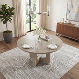 Clara Light Gray Round Dining Table by Homelegance at Eve Furniture
