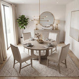 Clara Light Gray Round Dining Table by Homelegance at Eve Furniture