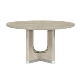Clara Light Gray Round Dining Table by Homelegance at Eve Furniture