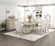 Clara Light Gray/Beige Expandable Dining Room Set by Homelegance at Eve Furniture