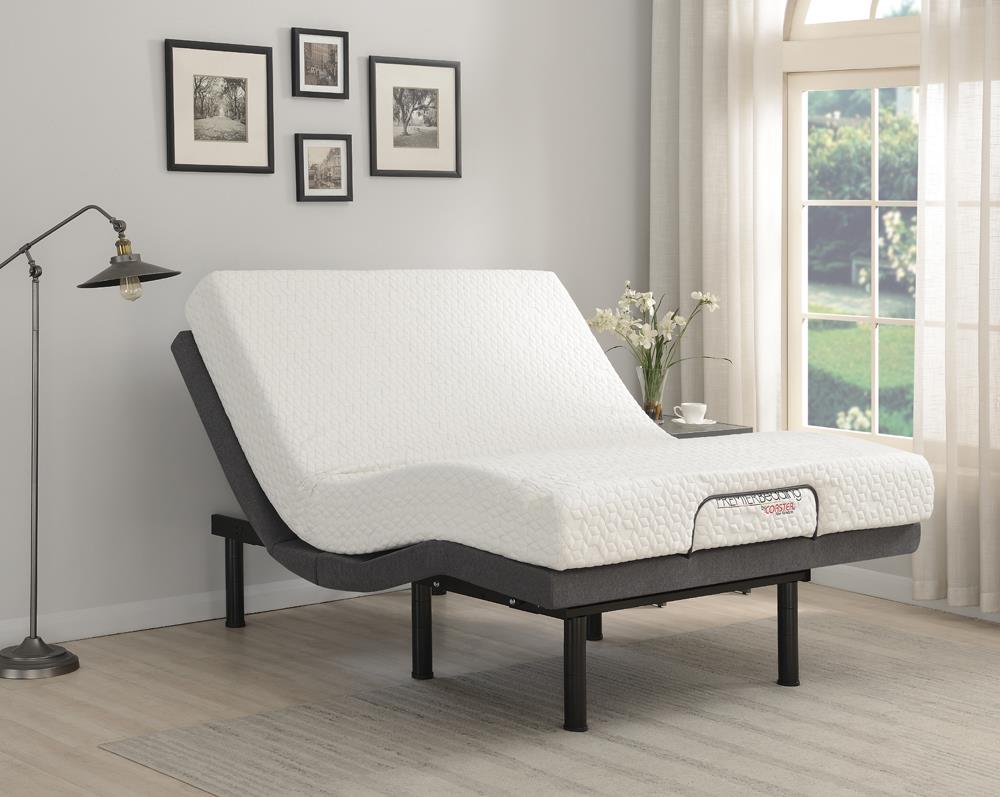 Clara Gray/Black Queen Adjustable Bed Base