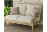 Clare View Beige ( 3-Piece Set) Outdoor Sofa, Loveseat and Lounge Chair by Ashley at Eve Furniture