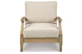Clare View Beige ( 3-Piece Set) Outdoor Sofa, Loveseat and Lounge Chair by Ashley at Eve Furniture