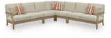Clare View Beige 5-Piece Outdoor Sectional by Ashley at Eve Furniture