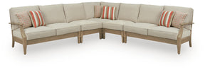 Clare View Beige 5-Piece Outdoor Sectional by Ashley at Eve Furniture