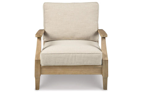 Clare View Beige ( 5-Piece Set) Outdoor Loveseat and 4 Lounge Chairs by Ashley at Eve Furniture