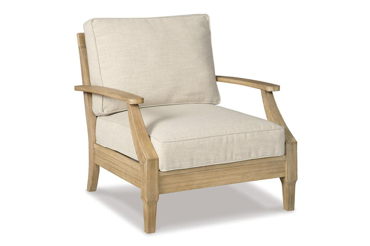 Clare View Beige Lounge Chair with Cushion by Ashley at Eve Furniture