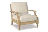 Clare View Beige Lounge Chair with Cushion by Ashley at Eve Furniture