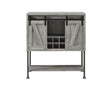 Claremont Gray Driftwood Sliding Door Bar Cabinet with Lower Shelf by Coaster at Eve Furniture