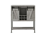 Claremont Gray Driftwood Sliding Door Bar Cabinet with Lower Shelf by Coaster at Eve Furniture
