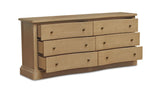 Clarence 6 Drawer Dresser Natural by Moe's Home at Eve Furniture