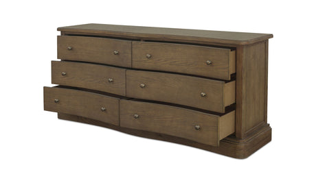 Clarence 6 Drawer Dresser Warm Brown by Moe's Home at Eve Furniture