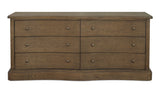 Clarence 6 Drawer Dresser Warm Brown by Moe's Home at Eve Furniture