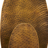 Clarence 7.0L x 5.3W x 17.0H Metal Hammered Gold Round Wall Sconce by Mercana at Eve Furniture