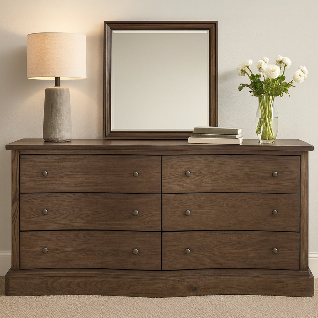 Clarence Warm Brown 6 Drawer Dresser by Moe's Home at Eve Furniture