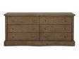 Clarence Warm Brown 6 Drawer Dresser by Moe's Home at Eve Furniture