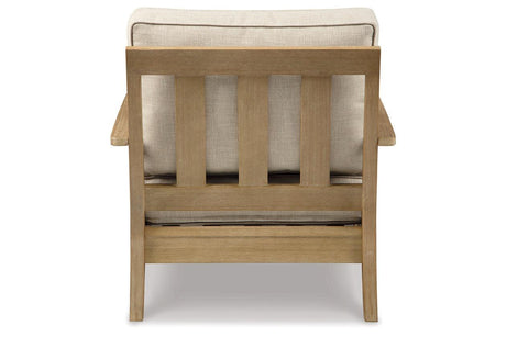 Clare View Beige ( 5-Piece Set) Outdoor Loveseat and 4 Lounge Chairs by Ashley at Eve Furniture