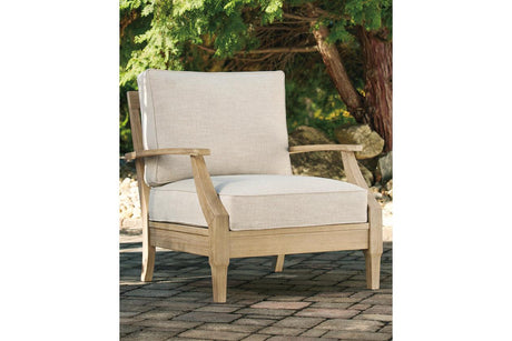 Clare View Beige ( 3-Piece Set) Outdoor Sofa, Loveseat and Lounge Chair by Ashley at Eve Furniture