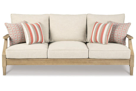 Clare View Beige ( 3-Piece Set) Outdoor Sofa, Loveseat and Lounge Chair by Ashley at Eve Furniture
