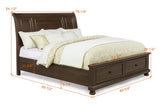 Claribelle Brown Storage Sleigh Bedroom Set by Crown Mark at Eve Furniture