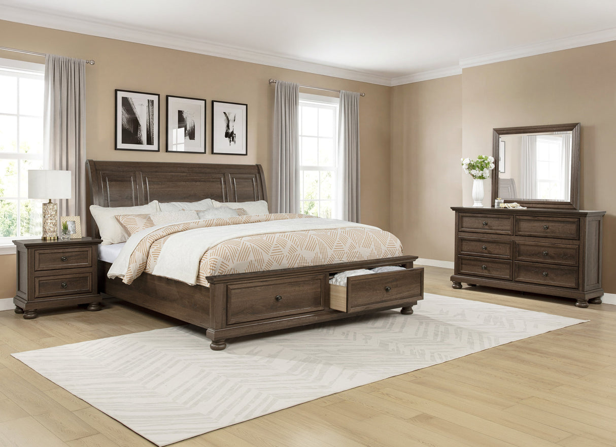 Claribelle Brown Storage Sleigh Bedroom Set by Crown Mark at Eve Furniture