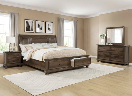 Claribelle Brown Storage Sleigh Bedroom Set by Crown Mark at Eve Furniture