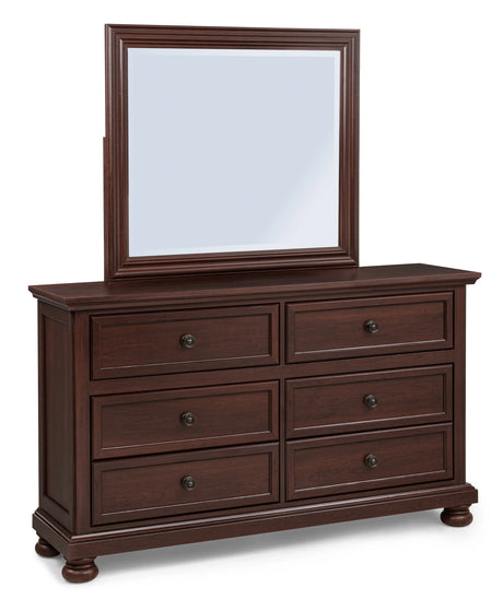 Claribelle Cherry Dresser Top Mirror by Crown Mark at Eve Furniture