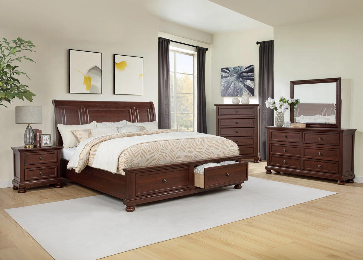 Claribelle Dark Cherry Nightstand (Clearance) by Crown Mark at Eve Furniture