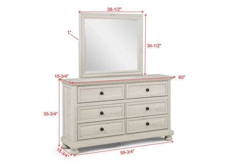 Claribelle White Dresser by Crown Mark at Eve Furniture