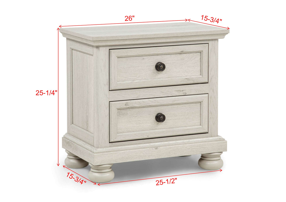 Claribelle White Nightstand by Crown Mark at Eve Furniture