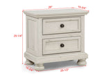 Claribelle White Nightstand by Crown Mark at Eve Furniture