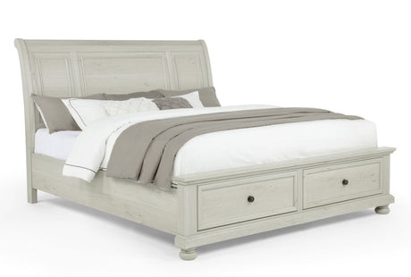 Claribelle White Storage Sleigh Bedroom Set by Crown Mark at Eve Furniture