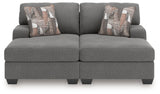 Clarington Greystone 2-Piece Super Chaise by Ashley at Eve Furniture