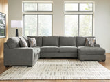 Clarington Greystone 3-Piece Sectional with RAF Chaise by Ashley at Eve Furniture