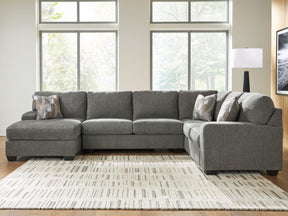 Clarington Greystone 3-Piece Sleeper Sectional with LAF Chaise by Ashley at Eve Furniture