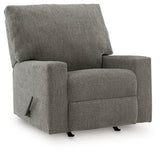 Clarington Greystone Rocker Recliner by Ashley at Eve Furniture