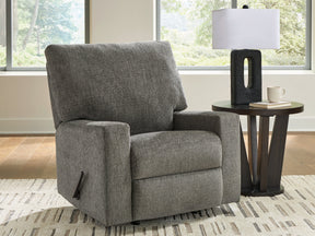 Clarington Greystone Rocker Recliner by Ashley at Eve Furniture