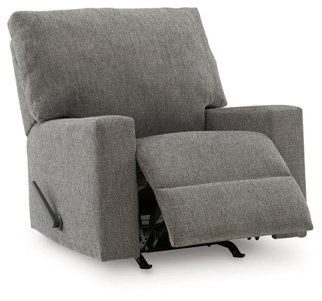 Clarington Greystone Rocker Recliner by Ashley at Eve Furniture