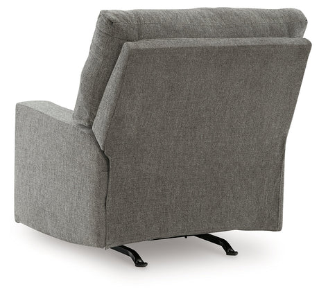 Clarington Greystone Rocker Recliner by Ashley at Eve Furniture